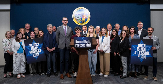 Group photo of Asm. Zbur with legislators and guests
