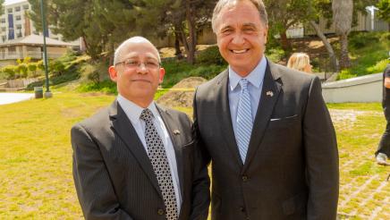 Asm. Zbur  with Dr. Hillel Newman, Israel's Consul General to Los Angeles