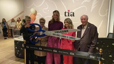 From Left: Dr. Sarah Kilpatrick, Chair of OB/GYN at Cedars-Sinai; Judy Kruger, Santa Monica Chamber of Commerce President; Felicity Yost, Tia Co-Founder and President; Carolyn Witte, Tia Co-Founder and CEO; Phil Brock, Santa Monica City Councilmember