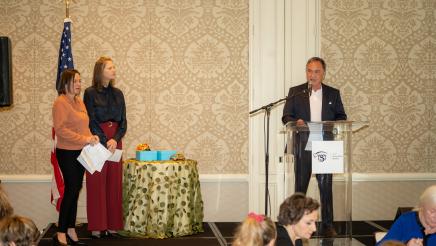 Asm. Zbur speaking to the audience