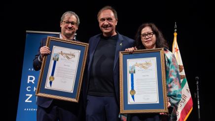 Brian Colker and Susan Sheu receive the AD51 Community Excellence Award for Neighborhood and National Advocacy.