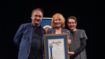 Lillian Raffel receives the AD51 Woman of the Year Award (seen with 2023 Woman of the Year Awardee Abbe Land).