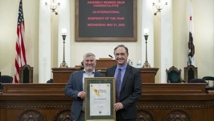 Asm. Zbur honoring JQ International on the Assembly Floor